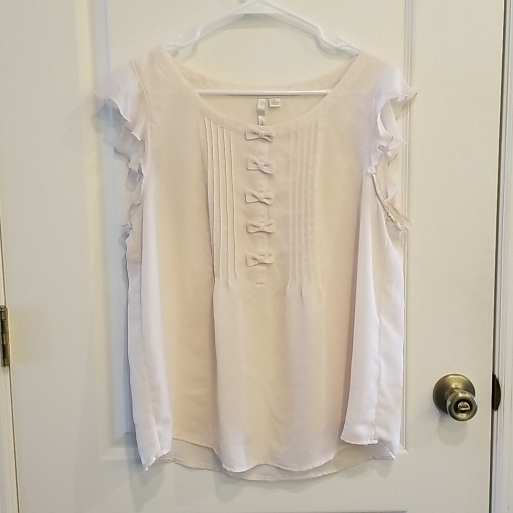 LC Lauren Conrad Bow Ruffle Blouse